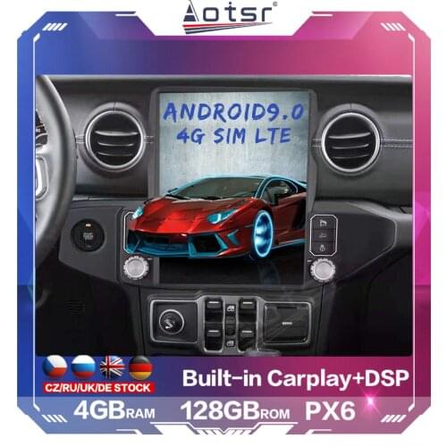 13.3 " For Jeep Wrangler 2018-2021 Android Car Radio Car GPS Navigation Auto Stereo Multimedia Player Tape Recorder DSP Carplay