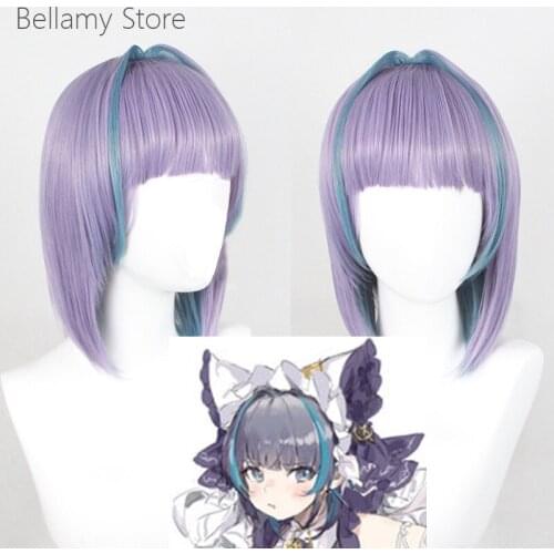 Azur Lane Cheshire Heat Resistant Cosplay Costume hairwear Wig+Wig Cap