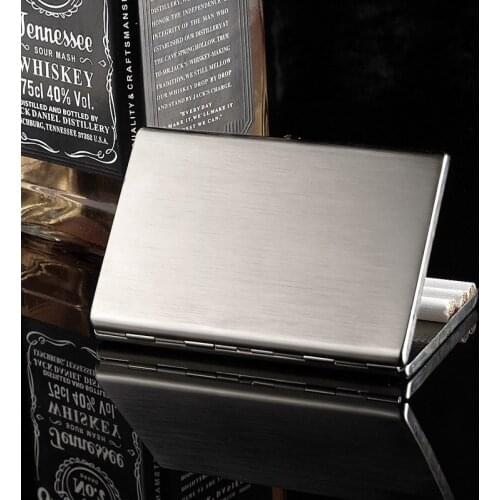 Stainless Steel Cigarette Case Box for 12pc Thin Cigarettes Metal Smoke Case Holder Smoking Tool Pocket Female Smoke Accessories
