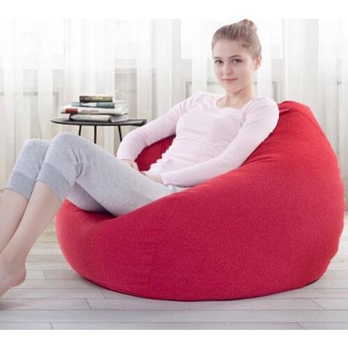 Cover only No Filler- LARGE size adults linen bean bag chair, home sofa furniture, Good quality beanbag seat sack