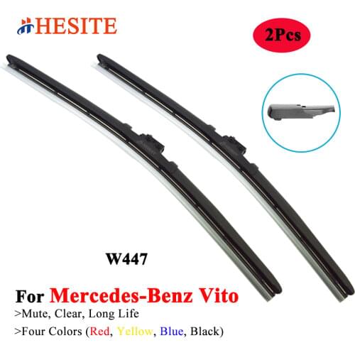 HESITE Colorful Windshield Wiper Blades Red Blue For Mercedes Benz Vito W638 W639 W447 Models 2014 2015 2016 2017 2018 2019 2020