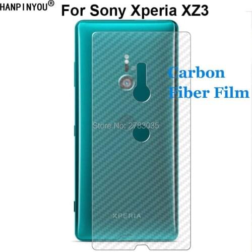 For Sony Xperia XZ3 6.0" 3D Anti-fingerprint Carbon Fiber Back Film Rear Screen Protector (Not Tempered Glass)