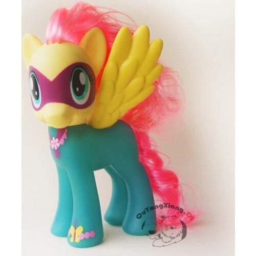 Action Figures 15cm Little Cute Horse Model Doll Saddle Rager Fluttershy Exclusive Toys for Children