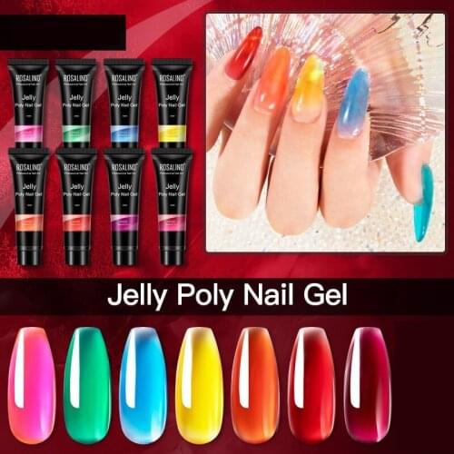 Poly Nail Gel Jelly Glaze Colors Extension Gel For Nails Art Design For Nail Builder Semi Permanent Hybrid Varnishes