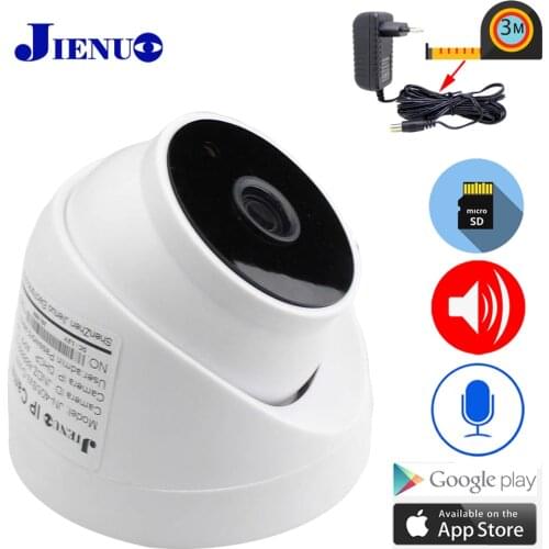 JIenuo IP Camera Wifi 1080P 960P Two-way voice 3 Meter Power Adapter Dome CCTV Security Surveillance Wireless Audio Onvif HD IPC