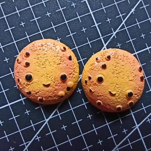 1pcs/lot resin flat back smile cookie 23mm Cabochons Scrapbooking Hair Bow Center DIY Christmas decration