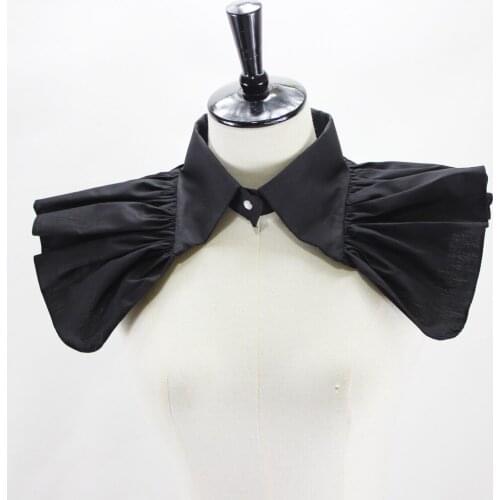 Linbaiway Cotton Dress Fake Collar for Women Removable Detachable Collar Shawl Half Shirt Sweater Female False Collar Faux Col