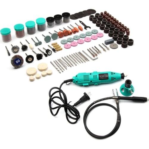 Mini Drill Dremel Electric Rotary Tool Multi-function Portable Grinder and Accessories 252PCS DIY Polishing Abrasive Tools Kit