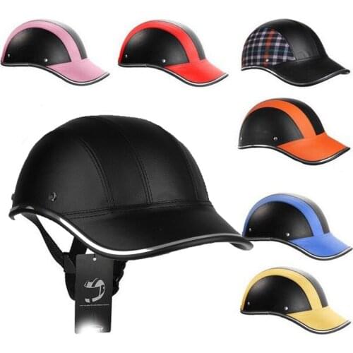 Motorcycle Cycling Helmet Half Face Baseball Cap Bike Cycling Scooter Protective Moto Helmet Hard Safety Unisex Racer Men Women