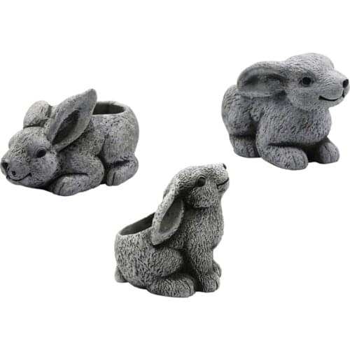 Cartoon rabbit Flower Pots Home Office Succulents Plants Cement Pots Balcony Plant pot container Gardening Supplies 1 Pc