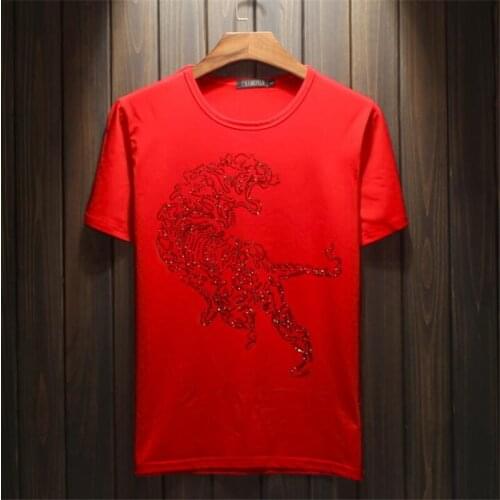 100% cotton mens T-shirt short sleeve casual slim T-shirt crew neck high quality spring and summer new fashion