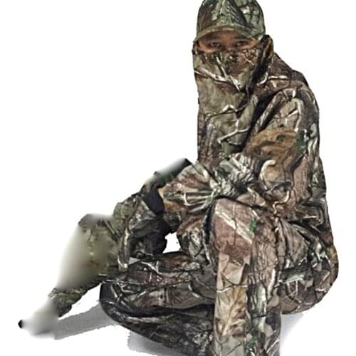 5 Pc Mens Outdoor Bionics Camping Hunting Leaf Camouflage Dress Jacket Pants Waterproof Suit Watching Bird Multicam Sniper Sets