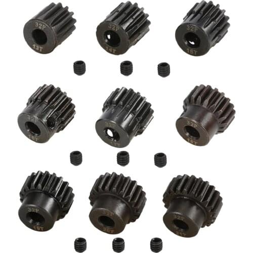 32DP 5mm 13T 14T 15t 16t 17t 18t 19t 20t 21t Pinion Motor Gear Set for 1/8 RC Car Brushed Brushless Motor