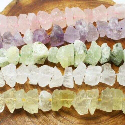 15-20mm 38cm/strand Raw Smoky Natural Irregular Rough Punched Loose Stone Chip Beads for DIY Fashion Bead Bracelet Necklace