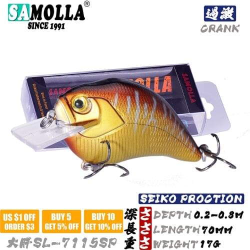 New Crankbait Fishing Lure Wobblers Baits 17g 70mm 0.2-0.8m Isca Artificial Equipment Peche En Mer Accessories Pesca Leurre Dur