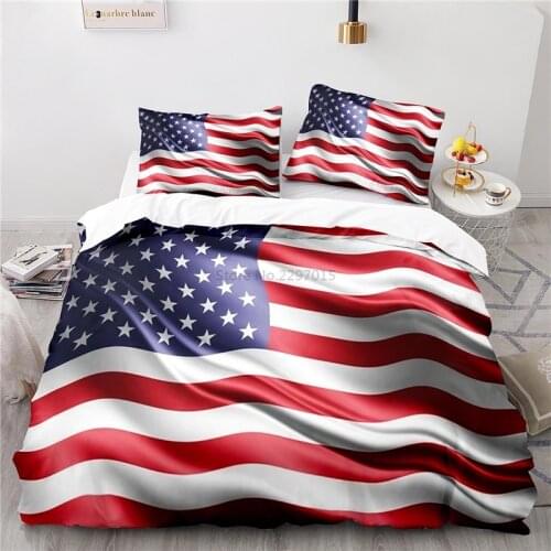 New Design American Flag 3d Bedding Set Print Duvet Cover Comforter Cover Set with Pillowcase Au Eu Us Twin Full Queen King Size