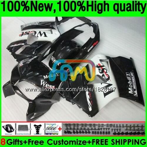 Black West Interceptor For HONDA VFR800RR VFR800 RR 02 08 09 10 11 12 152BS.56 VFR 800RR 2002 2008 2009 2010 2011 2012 Fairing