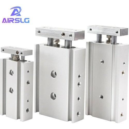 CXSM Series Stainless Steel Dual Rod Double Shaft Pneumatic Air Cylinder 15x10 15x20 15x30 15x40 15x50 15x60 15x70 15x80 15x100