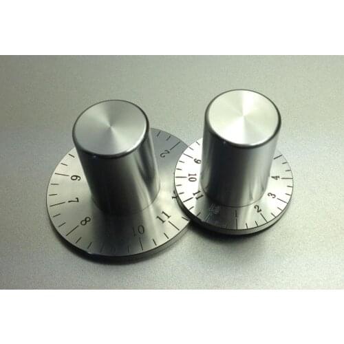 HIFI all-aluminum knob type A, 38 mm diameter dial knob, 50 mm with scale, all-aluminum knob