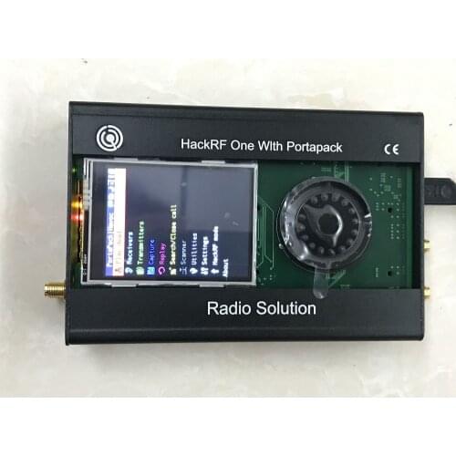 Latest Version PORTAPACK + HACKRF ONE 1MHz to 6GHz SDR Software Defined Radio + Metal Case + 0.5ppm TXCO +Touch LCD