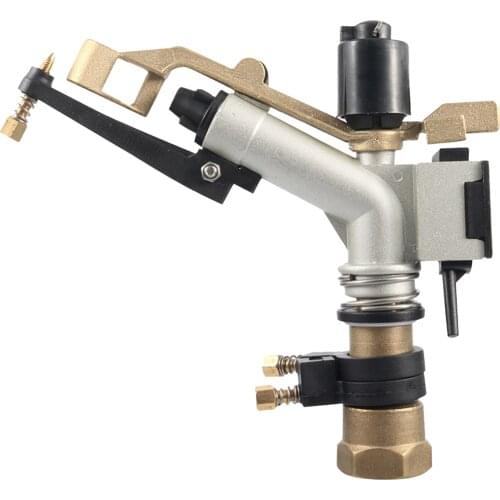 1inch Female Thread Aluminum Alloy Farm Grass Irrigation Sprinkler 0-360 Degree Rotation Park Garden Water Sprayer