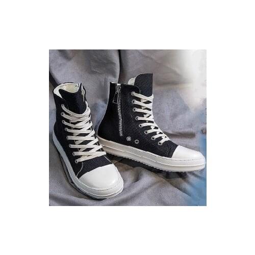 Woman shoes High-top shoes men and women couples thick-soled canvas shoes casual sneakers women off white shoes women