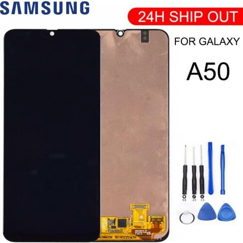 For Samsung Galaxy A50 SM-A505FN/DS A505F/DS A505 LCD Display Touch Screen Digitizer Assembly With Frame For Samsung A50 lcd