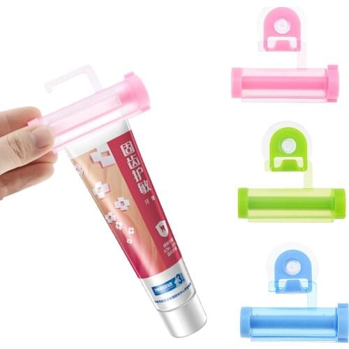 1PCS Rolling Squeezer Toothpaste Dispenser Tube Sucker Holder Dental Cream Bathroom Accessories Manual Syringe Gun Dispenser