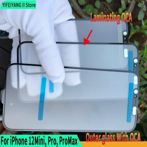 10 pcs A Quality for iPhone 11 pro max X XS XR MAX LCD outer glass With OCA Glue LCD touch lens Replacement