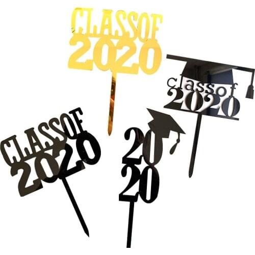 2020 Graduation Season Cake topper Student party Acrylic cake flag Graduation ceremony cake topper graduate baking decoration