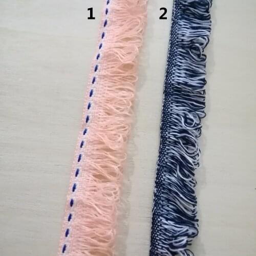 25mm 2cm 1'' Soft Orange Back Colorful Rhombus Tassels Classical Laciness Costume National Jacquard Ribbon Garment Woven Webbing