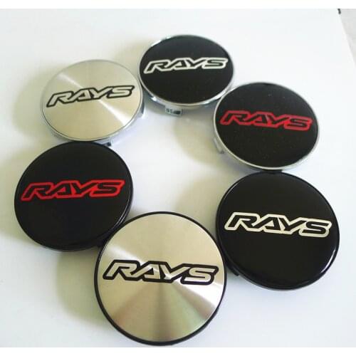 4pcs 68mm 64mm For RAYS Wheel Center Cap Hubs Car Styling Emblem Badge Logo Rims Cover 65mm Stickers Accessories