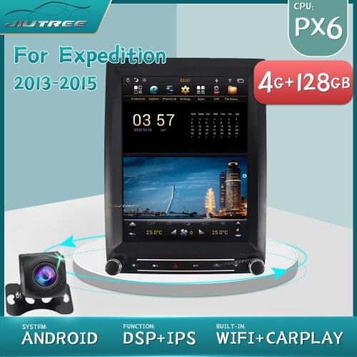 2 Din Andoid Car radio Stereo For Ford Expedition 2013 2014 2015 Tesla Style Vertical Screen GPS Navigation audio headunit DSP