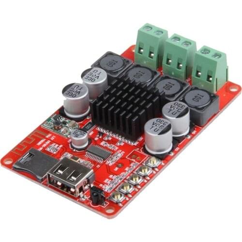 TPA3116 Bluetooth Receiver 50W*2 Digital Audio Amplifier Board TF card U disk player FM Radio With Remote contro