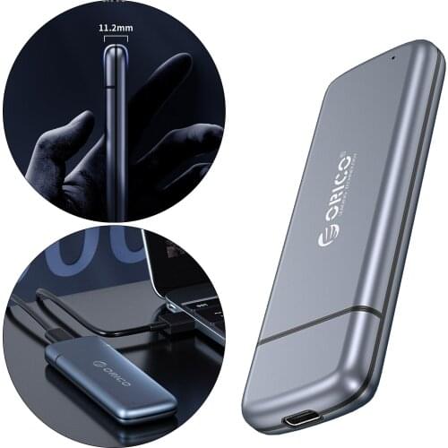 M2 SSD Case USB 3.1 Type-C to M.2 NVMe - Portable M.2 PCIe Adapter Aluminum alloy Hard Drive Case for M2 M-Key