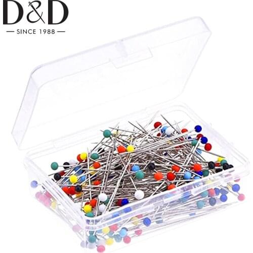 D&D 100pcs/Box Sewing Pins 38mm Ball Head Pins Straight Pins for Dressmaking DIY Sewing Crafts Sewing Accessories