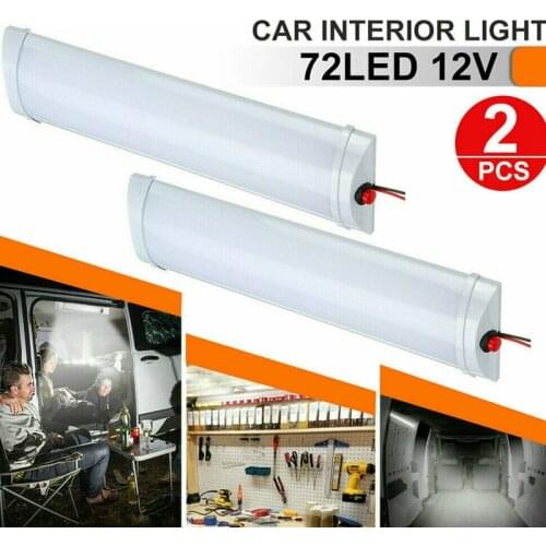 DHBH-2X 12V 72 LED Auto Interior Lights e Roof Ceiling Reading for RV Camper Trailer