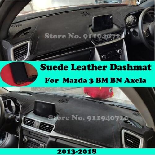 For Mazda 3 BM BN Axela2013-2018 Suede Leather Dashmat Dashboard Cover Pad Dash Mat Carpet Car-Styling Accessories LHD RHD