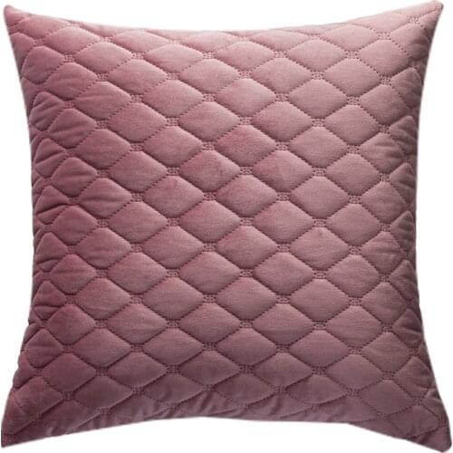 Home Velvet Throw Pillow Cases Cover Decorative Multi-color Optional Pillow Cushion Covers Simple Diamond Sofa Pillow Case