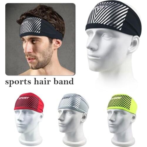 Elastic Sport Headband Fitness Yoga Sweatband Outdoor Gym Running Tennis Basketball Wide Hair Bands For Athletic Men Women