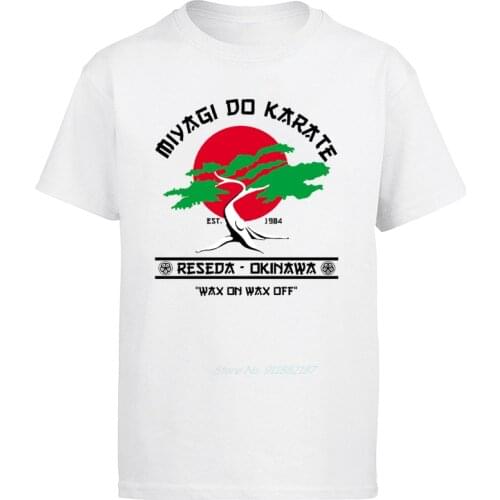 1984 The Karate Kid Miyagi Do T-shirt Men Short Sleeve Streetwear T Shirt Bonsai Tree Tshirt Martialer Arts TeeTop men t shirt