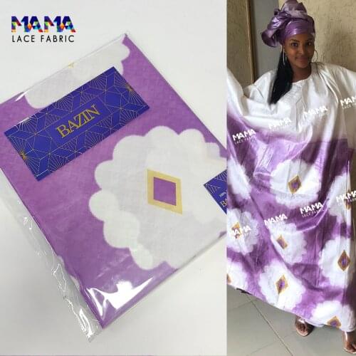 5 Yards Shining Austria Top Quality 2021 Bazin Riche Priting Jacquard Guinea Brocade Fabric 100% Cotton Material