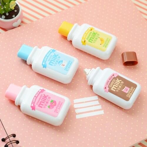 1pcs Cute Milk Correction Tape Kawaii Cartoon Corrector Tape For Kids Girls Gifts School Office Stationery Correction Supplies