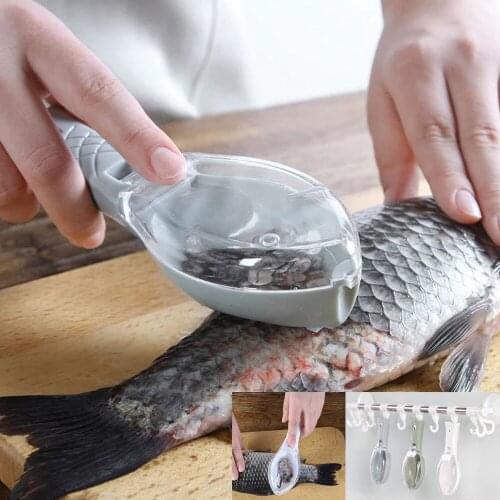 Kitchen Accessorie Fish Scales Scraping Graters Fast Remove Fish Cleaning Peeler Scraper Fish bone tweezers tool gadge