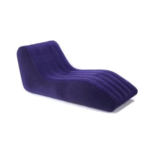 Lazy inflatable sofa portable outdoor beach air sofa bed sleeping bag bed environmental protection portable S-type lying