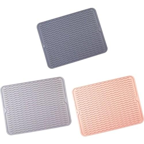 Multifunctional Silicone Dry Mat Heat Insulation Pot Holder Dish Cups Draining Pad Table Placemat Kitchen Supplies 1pc