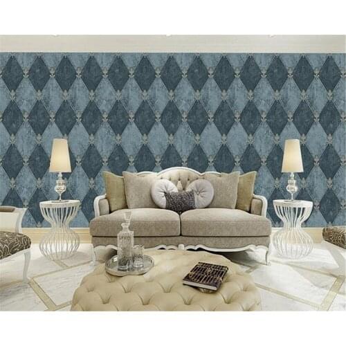 Beibehang Fashion Simulation Marble Wall paper Diamond Shaped Slant Lattice Sofa TV Background papel de parede Wallpaper Pattern