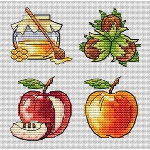 Autumn fruits patterns counted 11CT 14CT 18CT Cross Stitch Sets DIY Chinese Cross-stitch Kits Embroidery Needlework