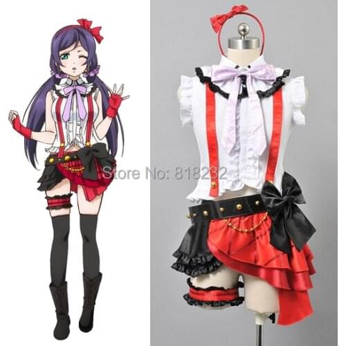 Love Live School Idol Project OP1 Nozomi Tojo Uniform Tops Dress Outfit Anime Cosplay Costumes
