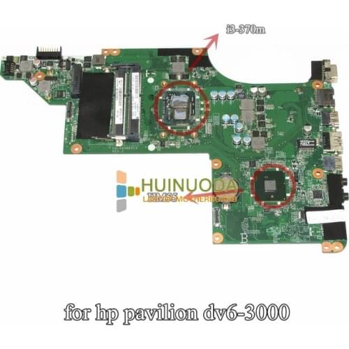 NOKOTION Original for HP pavilion dv6 dv6-3000 laptop motherboard DALX6HMB6C0 637212-001 i3-370m CPU hm55 gma hd DDR3 Mainboard